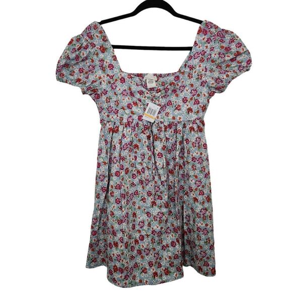 Planet Gold Womens Juniors 100% Cotton Mini Summer Floral Dress Size Small - Picture 2 of 9